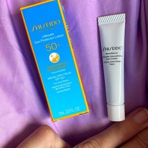 NIB Shiseido Ultimate Sun Protector Lotion spf50+ AND benefiance wrinkle cream
